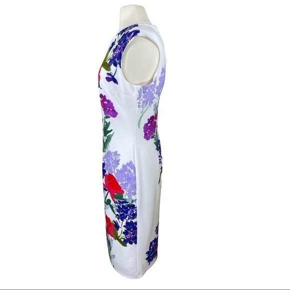 NEW Vibrant Floral Sheath Dress Size 10 - Picture 2 of 5